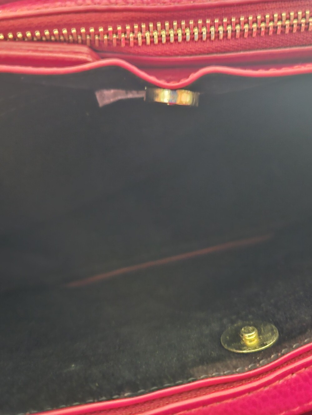 Kenneth Cole Reaction Red Leather Shoulder Tote - Picture 14 of 16